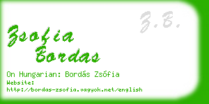 zsofia bordas business card